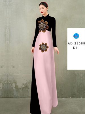 Vải Áo Dài Hoa In 3D Kiểu Mới AD 23688 19 Vai Ao Dai Hoa In 3D Kieu Moi AD 23688