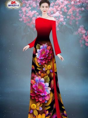 Vải Áo Dài Hoa In 3D Mới Ra AD MV4251 21 Vai Ao Dai Hoa In 3D Moi Ra AD MV4251