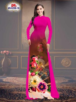Vải Áo Dài Hoa In 3D Mới Ra AD MV4256 21 Vai Ao Dai Hoa In 3D Moi Ra AD MV4256