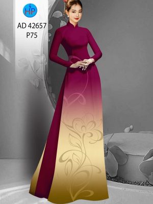 Vải Áo Dài Hoa In Chìm Độc Đáo AD 42657 19 Vai Ao Dai Hoa In Chim Doc Dao AD 42657