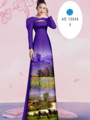 Vải Áo Dài Phong Cảnh Độc Đáo AD 13045 19 Vai Ao Dai Phong Canh Doc Dao AD 13045