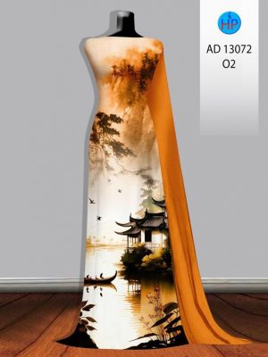 Vải Áo Dài Phong Cảnh Kiểu Mới AD 13072 19 Vai Ao Dai Phong Canh Kieu Moi AD 13072