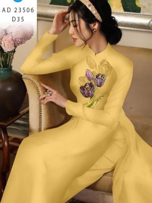 1691985161 987 Vai Ao Dai Hoa Tulip Thiet Ke 2023 AD 23506