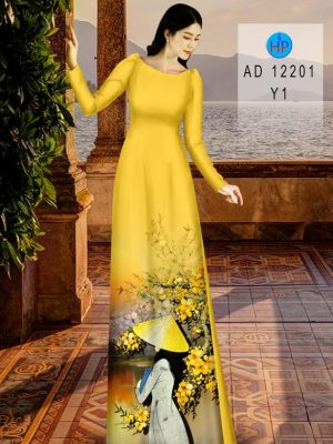 Vải Áo Dài Cô Gái Và Hoa Mai Thiết Kế 2023 AD 12201 23 1692083743 433 Vai Ao Dai Co Gai Va Hoa Mai Thiet Ke