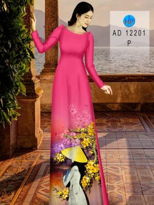 Vải Áo Dài Cô Gái Và Hoa Mai Thiết Kế 2023 AD 12201 24 1692083743 907 Vai Ao Dai Co Gai Va Hoa Mai Thiet Ke