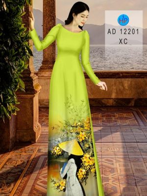 Vải Áo Dài Cô Gái Và Hoa Mai Thiết Kế 2023 AD 12201 29 1692083746 855 Vai Ao Dai Co Gai Va Hoa Mai Thiet Ke