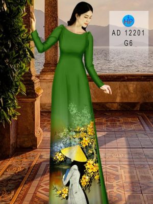 Vải Áo Dài Cô Gái Và Hoa Mai Thiết Kế 2023 AD 12201 35 1692083749 111 Vai Ao Dai Co Gai Va Hoa Mai Thiet Ke