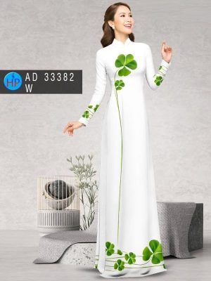 Vai Ao Dai Co 4 La Doc Dao AD 33382