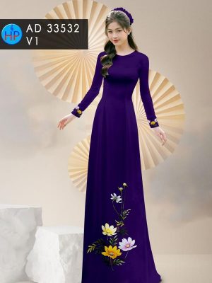 Vải Áo Dài Hoa Cúc Kiểu Mới AD 33532 19 Vai Ao Dai Hoa Cuc Kieu Moi AD 33532