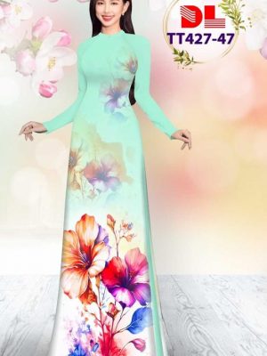 Vải Áo Dài Hoa Dâm Bụt Kiểu Mới AD TT427 23 Vai Ao Dai Hoa Dam But Kieu Moi AD TT427