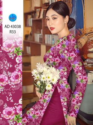 Vải Áo Dài Hoa Đều Kiểu Mới AD 43038 19 Vai Ao Dai Hoa Deu Kieu Moi AD 43038