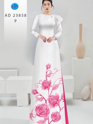Vải Áo Dài Hoa Hồng Thiết Kế 2023 AD 23858 20 Vai Ao Dai Hoa Hong Thiet Ke 2023 AD 23858