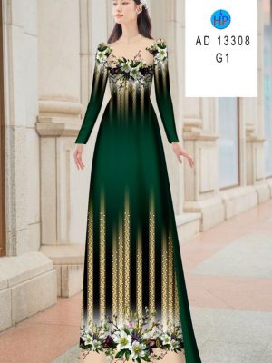 Vải Áo Dài Hoa In 3D Độc Đáo AD 13308 23 Vai Ao Dai Hoa In 3D Doc Dao AD 13308