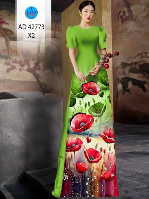 Vải Áo Dài Hoa In 3D Độc Đáo AD 42773 19 Vai Ao Dai Hoa In 3D Doc Dao AD 42773