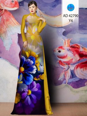 Vải Áo Dài Hoa In 3D Độc Đáo AD 42790 20 Vai Ao Dai Hoa In 3D Doc Dao AD 42790