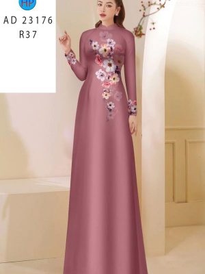 Vải Áo Dài Hoa In 3D Kiểu Mới AD 23176 19 Vai Ao Dai Hoa In 3D Kieu Moi AD 23176