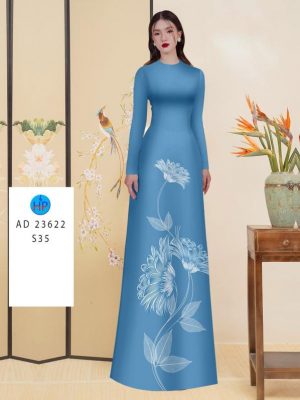Vải Áo Dài Hoa In 3D Kiểu Mới AD 23622 19 Vai Ao Dai Hoa In 3D Kieu Moi AD 23622