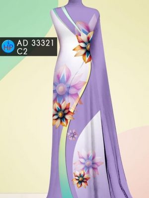 Vải Áo Dài Hoa In 3D Kiểu Mới AD 33321 19 Vai Ao Dai Hoa In 3D Kieu Moi AD 33321