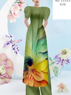 Vải Áo Dài Hoa In 3D Mới Ra AD 23353 19 Vai Ao Dai Hoa In 3D Moi Ra AD 23353