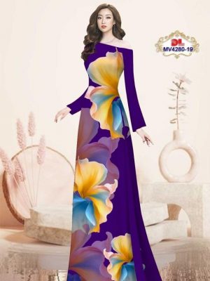 Vải Áo Dài Hoa In 3D Sang Trọng Độc Đáo AD MV4280 23 Vai Ao Dai Hoa In 3D Sang Trong Doc Dao