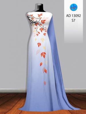 Vải Áo Dài In Hình Lá Vừa Ra AD 13092 19 Vai Ao Dai In Hinh La Vua Ra AD 13092