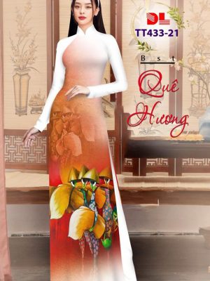 Vải Áo Dài Phong Cảnh Quê Hương Độc Đáo AD TT433 11 Vai Ao Dai Phong Canh Que Huong Doc Dao AD