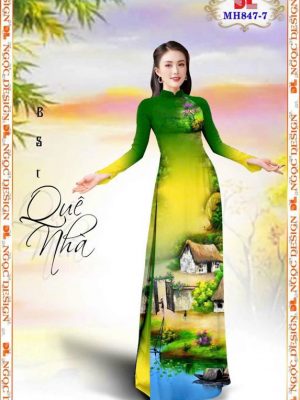 Vải Áo Dài Phong Cảnh Quê Hương Miền Nam Độc Đáo AD MH847 6 Vai Ao Dai Phong Canh Que Huong Mien Nam Doc