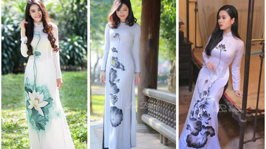 ao dai hoa sen di le chua