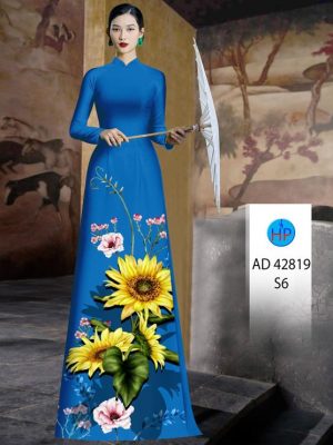 1694483060 357 Vai Ao Dai Hoa Huong Duong Thiet Ke 2023 AD