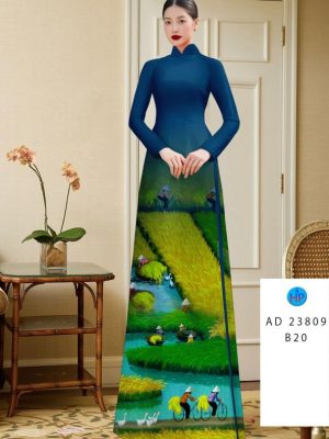 Vải Áo Dài Phong Cảnh Làng Quê Mới Ra AD 23809 21 1694573288 978 Vai Ao Dai Phong Canh Lang Que Moi Ra AD