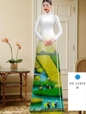 Vải Áo Dài Phong Cảnh Làng Quê Mới Ra AD 23809 24 1694573289 421 Vai Ao Dai Phong Canh Lang Que Moi Ra AD