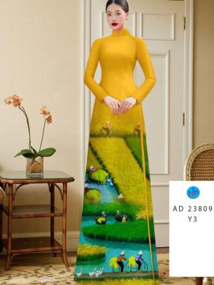 Vải Áo Dài Phong Cảnh Làng Quê Mới Ra AD 23809 33 1694573293 493 Vai Ao Dai Phong Canh Lang Que Moi Ra AD