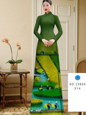 Vải Áo Dài Phong Cảnh Làng Quê Mới Ra AD 23809 34 1694573294 56 Vai Ao Dai Phong Canh Lang Que Moi Ra AD
