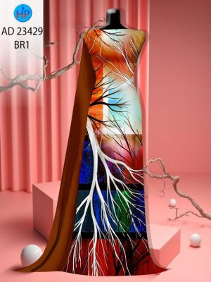 Vải Áo Dài Hình Cành Cây Mới Ra AD 23429 19 Vai Ao Dai Hinh Canh Cay Moi Ra AD 23429