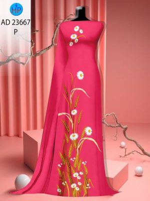Vai Ao Dai Hoa Cuc Doc Dao AD 23667