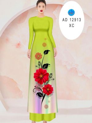 Vải Áo Dài Hoa In 3D Độc Đáo AD 12913 19 Vai Ao Dai Hoa In 3D Doc Dao AD 12913