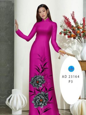 Vải Áo Dài Hoa In 3D Độc Đáo AD 23164 19 Vai Ao Dai Hoa In 3D Doc Dao AD 23164