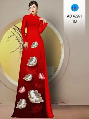 Vải Áo Dài Hoa In 3D Kiểu Mới AD 42971 19 Vai Ao Dai Hoa In 3D Kieu Moi AD 42971