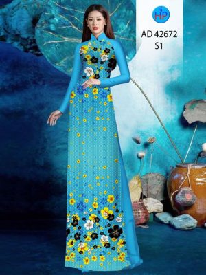 1696901334 855 Vai Ao Dai Hoa Mai Mac Tet Thiet Ke 2023