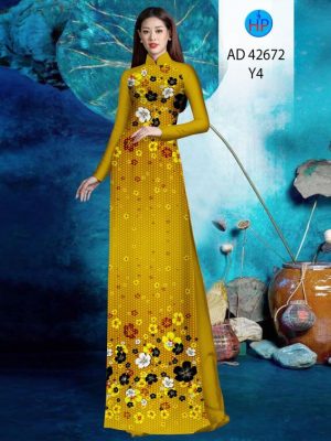 1696901335 536 Vai Ao Dai Hoa Mai Mac Tet Thiet Ke 2023