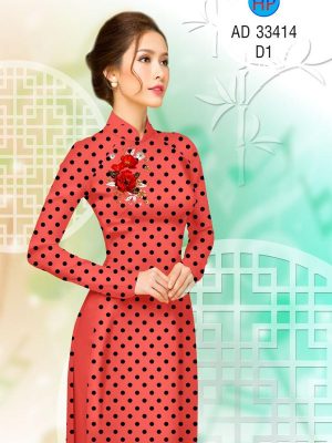 Vải Áo Dài Hoa Hồng Và Chấm Bi Độc Đáo AD 33414 22 1696903424 582 Vai Ao Dai Hoa Hong Va Cham Bi Doc Dao