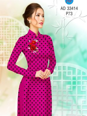 Vải Áo Dài Hoa Hồng Và Chấm Bi Độc Đáo AD 33414 23 1696903424 629 Vai Ao Dai Hoa Hong Va Cham Bi Doc Dao
