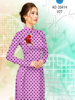 Vải Áo Dài Hoa Hồng Và Chấm Bi Độc Đáo AD 33414 24 1696903425 322 Vai Ao Dai Hoa Hong Va Cham Bi Doc Dao
