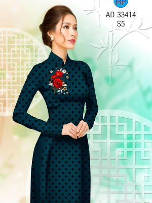 Vải Áo Dài Hoa Hồng Và Chấm Bi Độc Đáo AD 33414 32 1696903428 265 Vai Ao Dai Hoa Hong Va Cham Bi Doc Dao