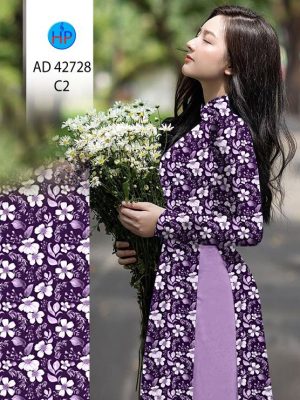 Vải Áo Dài Hoa Đều Mới Ra AD 42728 20 Vai Ao Dai Hoa Deu Moi Ra AD 42728