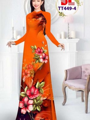 Vải Áo Dài Hoa In 3D Cao Cấp Thiết Kế 2023 AD TT449 16 Vai Ao Dai Hoa In 3D Cao Cap Thiet Ke