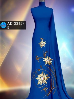 Vải Áo Dài Hoa In 3D Kiểu Mới AD 33454 19 Vai Ao Dai Hoa In 3D Kieu Moi AD 33454