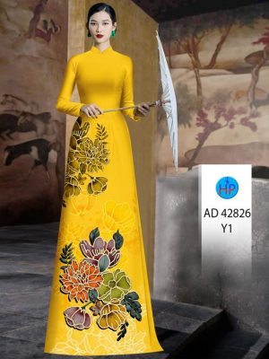 Vải Áo Dài Hoa In 3D Kiểu Mới AD 42826 19 Vai Ao Dai Hoa In 3D Kieu Moi AD 42826