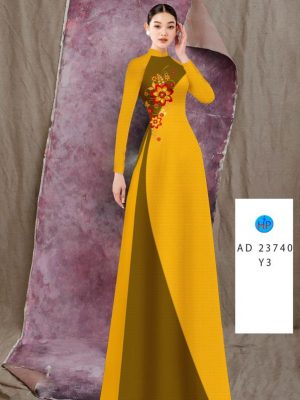 Vải Áo Dài Hoa In 3D Thiết Kế 2023 AD 23740 20 Vai Ao Dai Hoa In 3D Thiet Ke 2023 AD