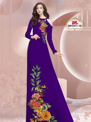 Vải Áo Dài Hoa In Cao Cấp Vừa Ra AD MV4311 25 Vai Ao Dai Hoa In Cao Cap Vua Ra AD
